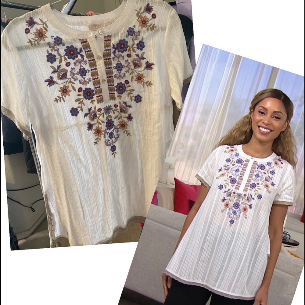 LOGO Floral Blouse